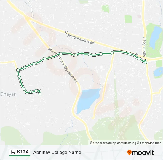 K12A Bus Line Map