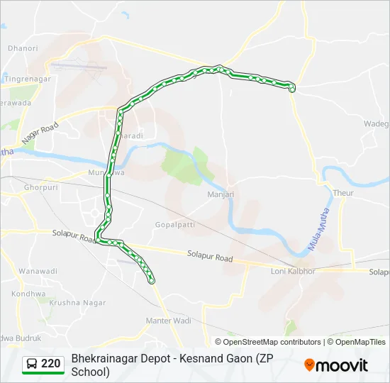 220 Bus Line Map