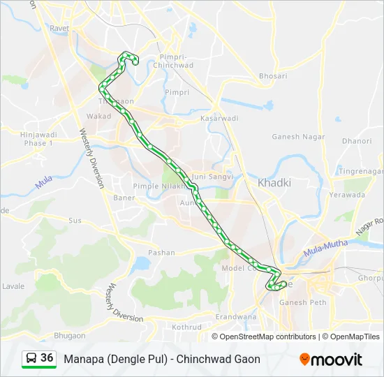 36 Bus Line Map