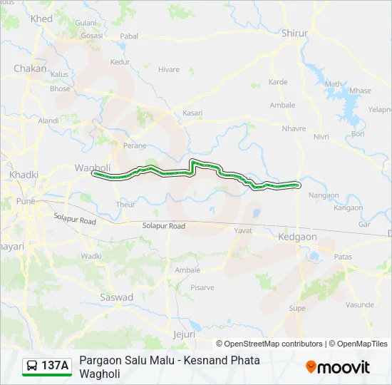 137A Bus Line Map