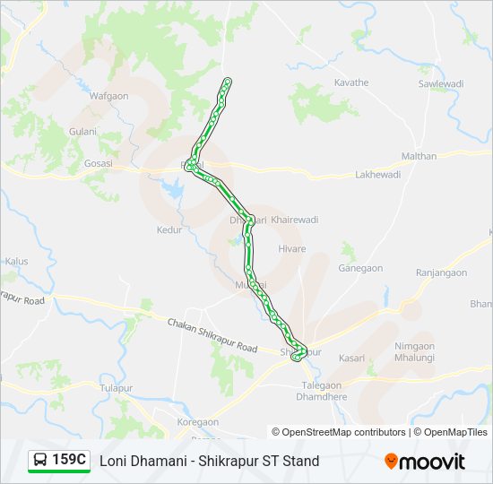 159C Bus Line Map