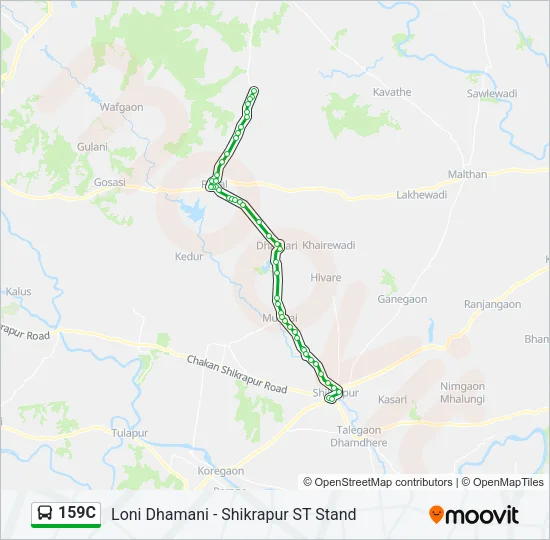 159C Bus Line Map