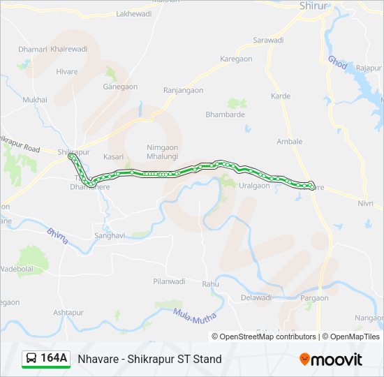 164A Bus Line Map