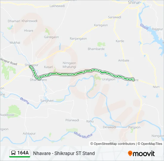 164A Bus Line Map