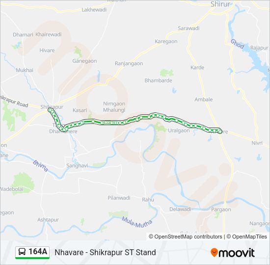 164A Bus Line Map