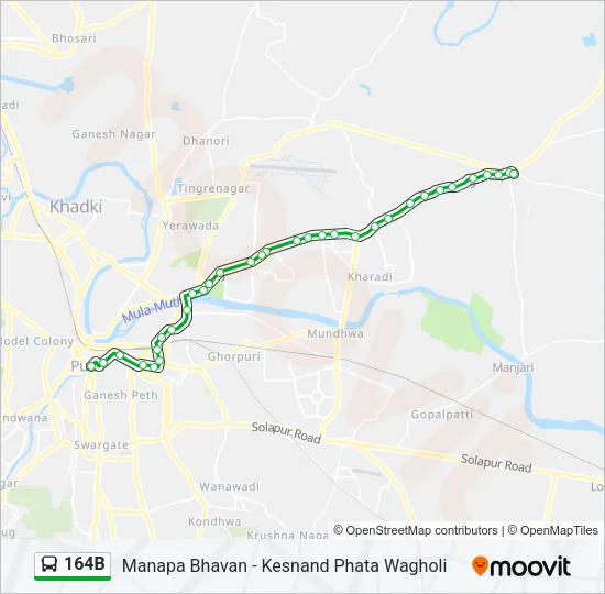 164B Bus Line Map