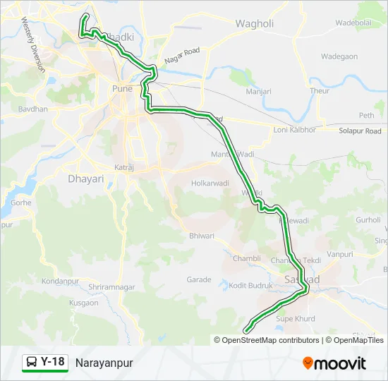Y-18 Bus Line Map