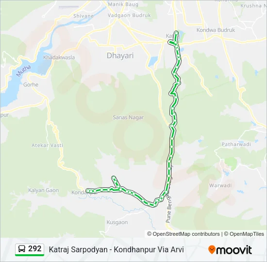 292 Bus Line Map