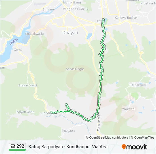 292 Bus Line Map