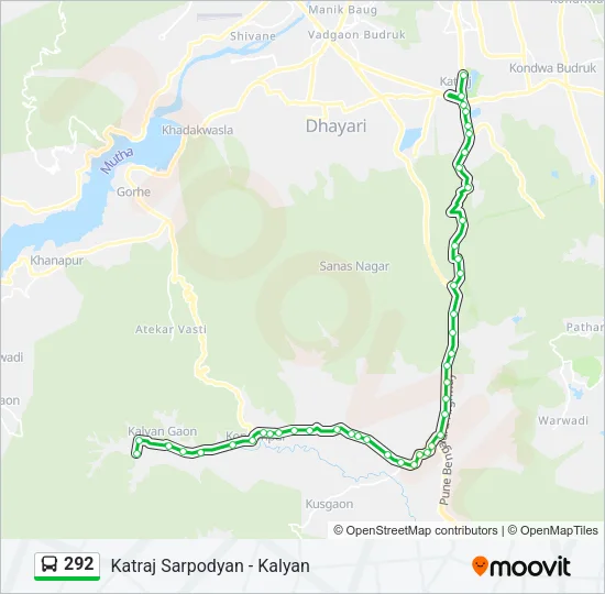 292 Bus Line Map