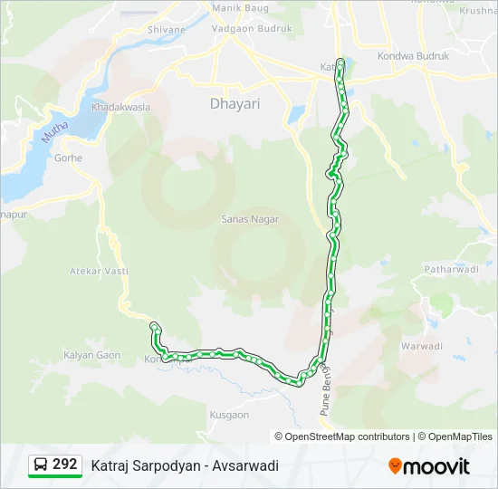 292 Bus Line Map