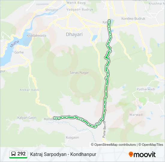 292 Bus Line Map