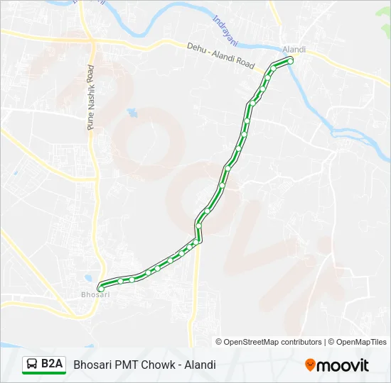 B2A Bus Line Map