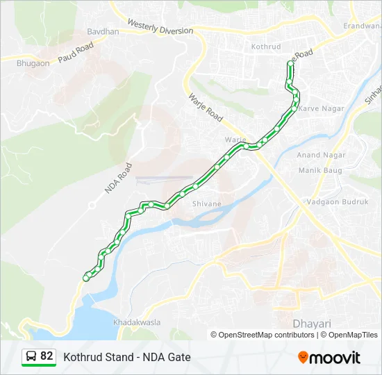 82 Bus Line Map