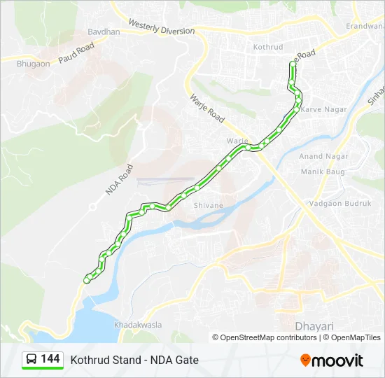 144 Bus Line Map