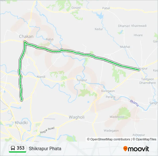 353 Bus Line Map