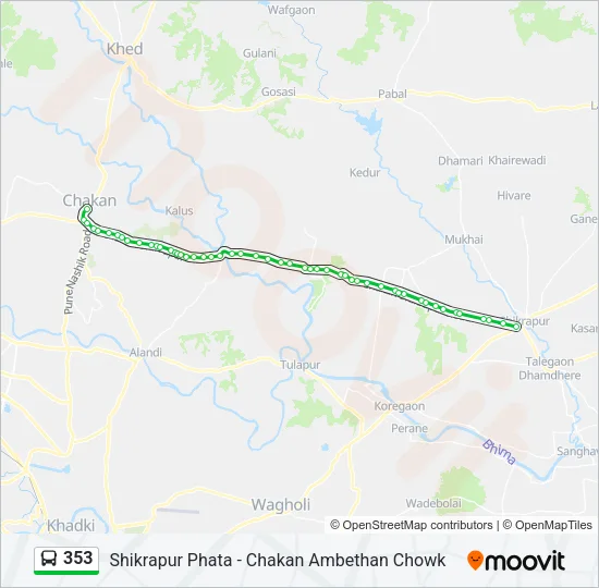 353 Bus Line Map