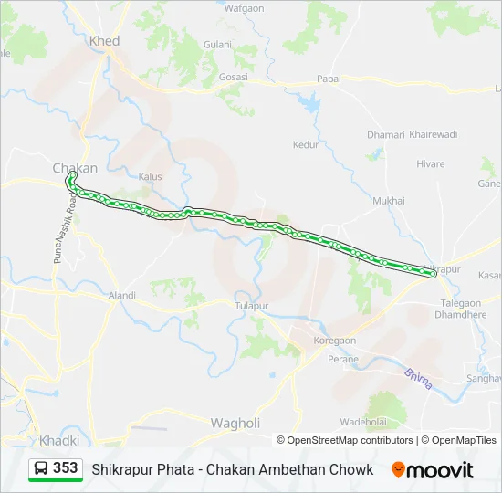 353 Bus Line Map