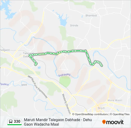 330 Bus Line Map