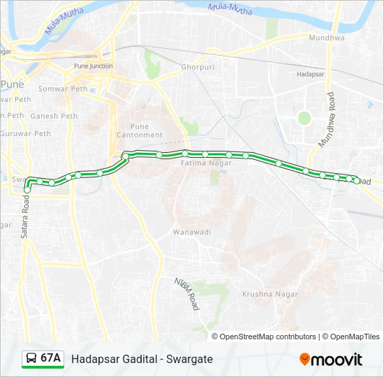 67A Bus Line Map