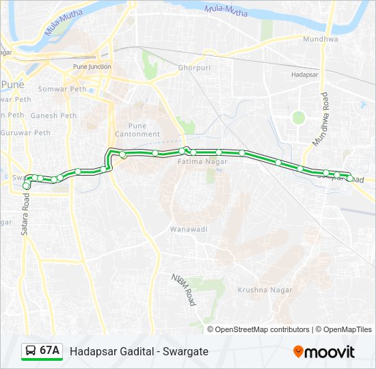 67A Bus Line Map