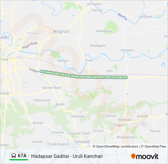67A Bus Line Map