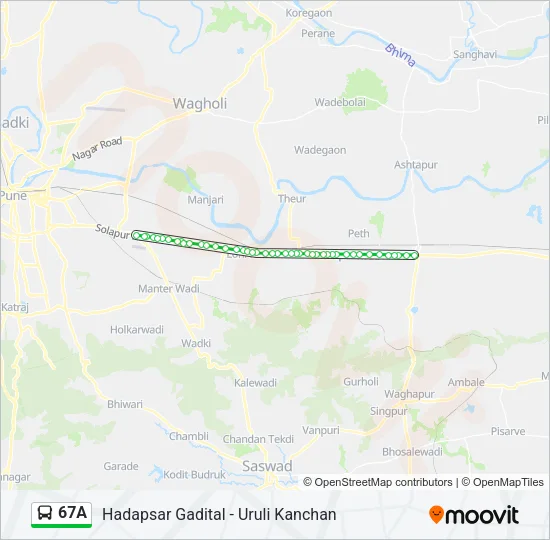 67A Bus Line Map