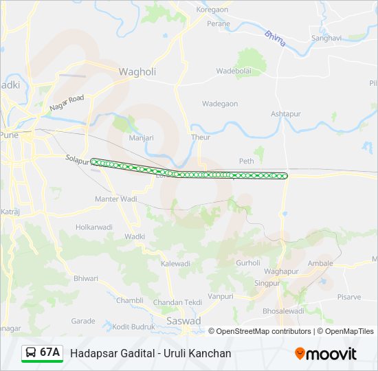 67A Bus Line Map