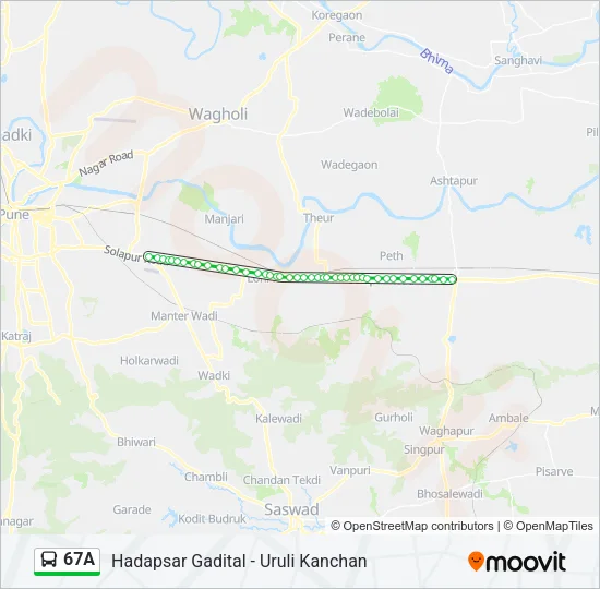 67A Bus Line Map