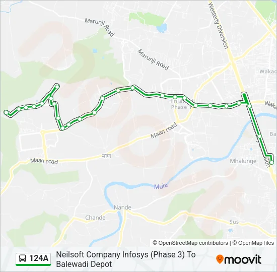 124A Bus Line Map