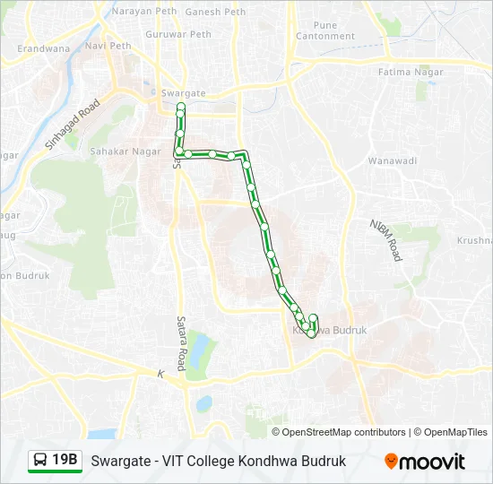 19B Bus Line Map