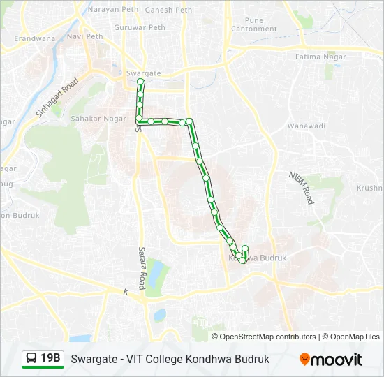 19B Bus Line Map