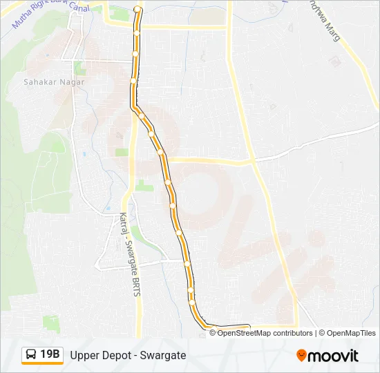19B Bus Line Map