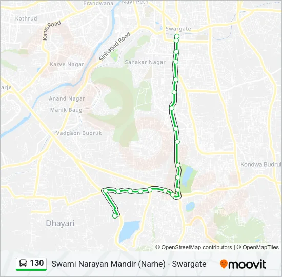 130 Bus Line Map