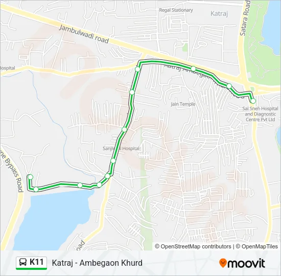 K11 Bus Line Map