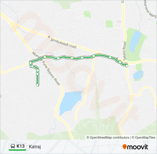 K13 Bus Line Map