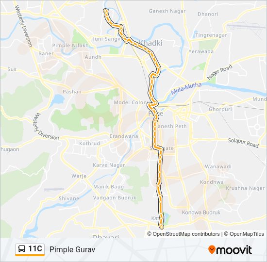 11C Bus Line Map