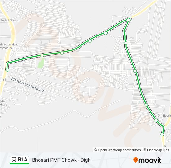 B1A Bus Line Map