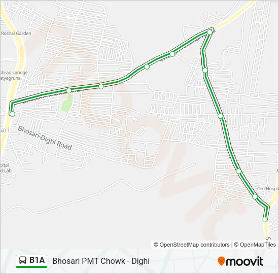 B1A Bus Line Map