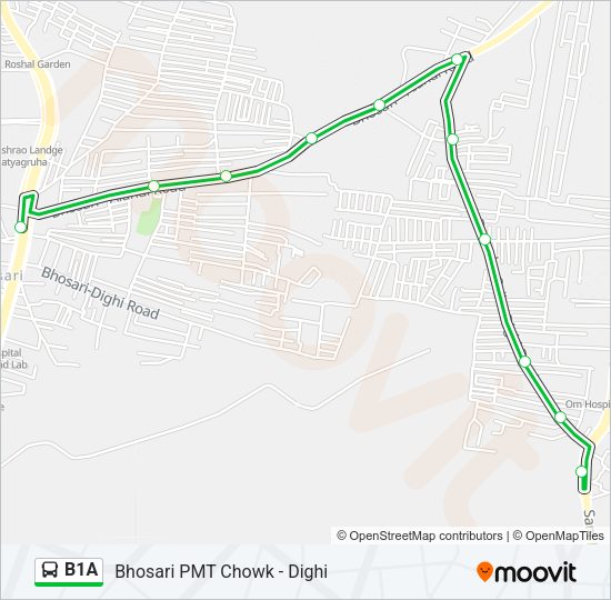 B1A Bus Line Map