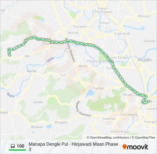 100 Bus Line Map