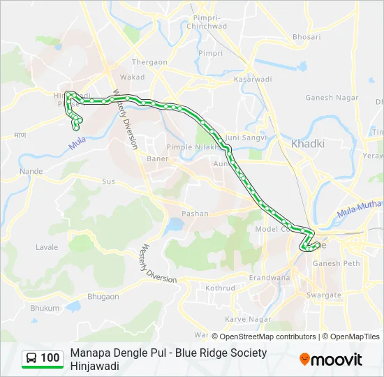 100 Bus Line Map