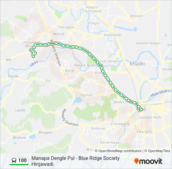 100 Bus Line Map