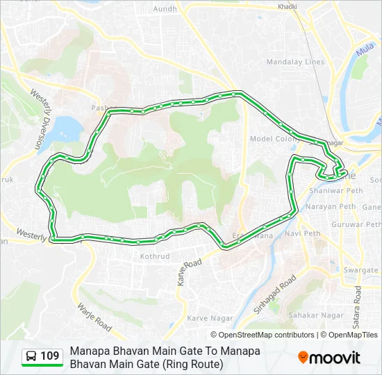 109 Bus Line Map