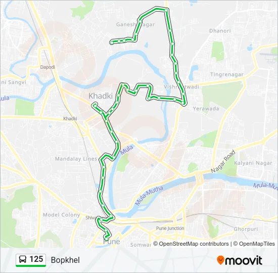 125 Bus Line Map