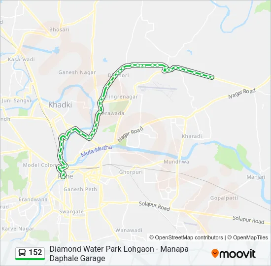 152 Bus Line Map
