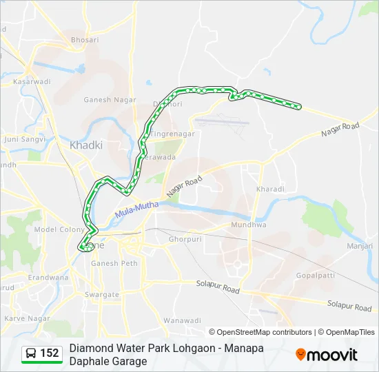 152 Bus Line Map