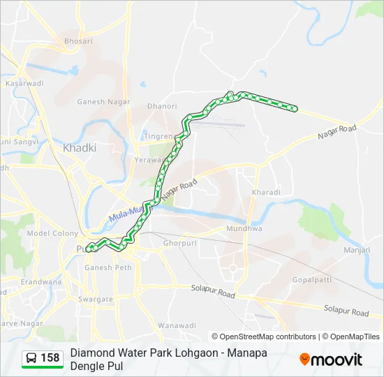 158 Bus Line Map