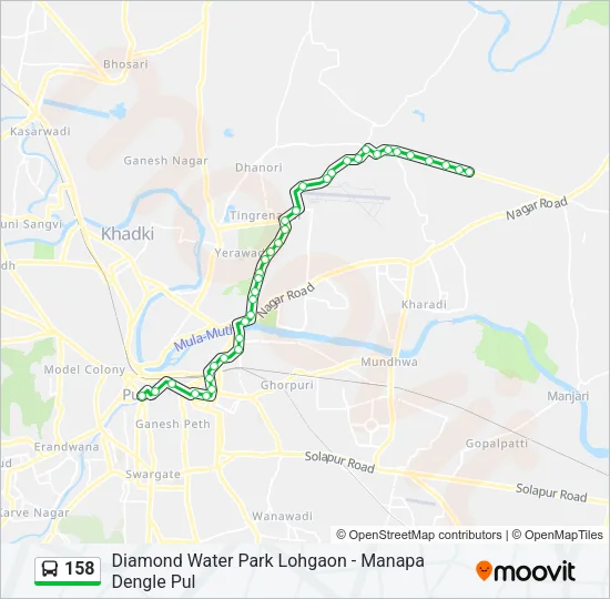 158 Bus Line Map