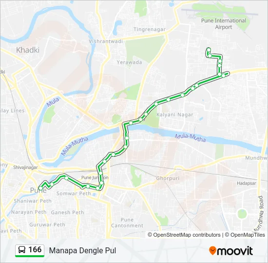 166 Bus Line Map